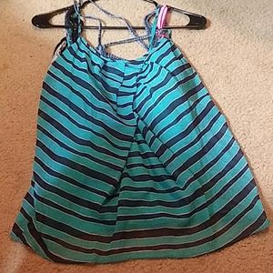 Spaghetti sheer layered top